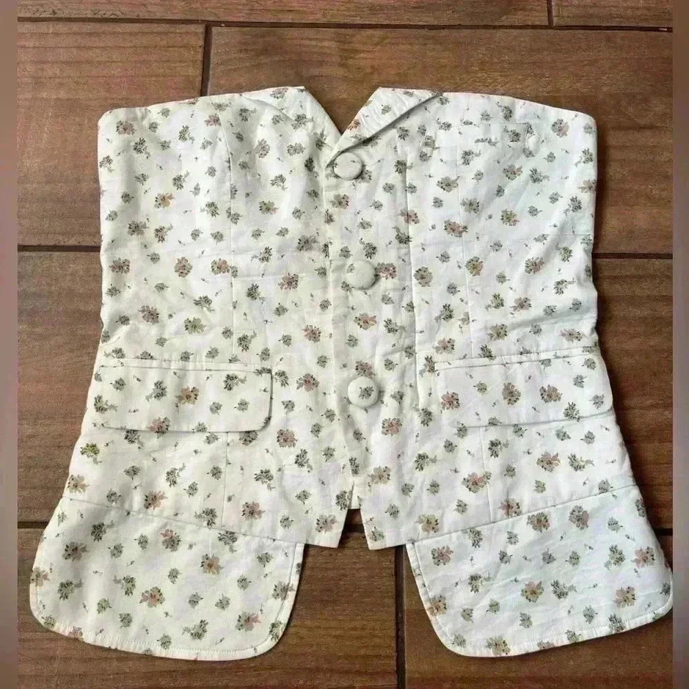 NWOT LAVEER bustier floral top small